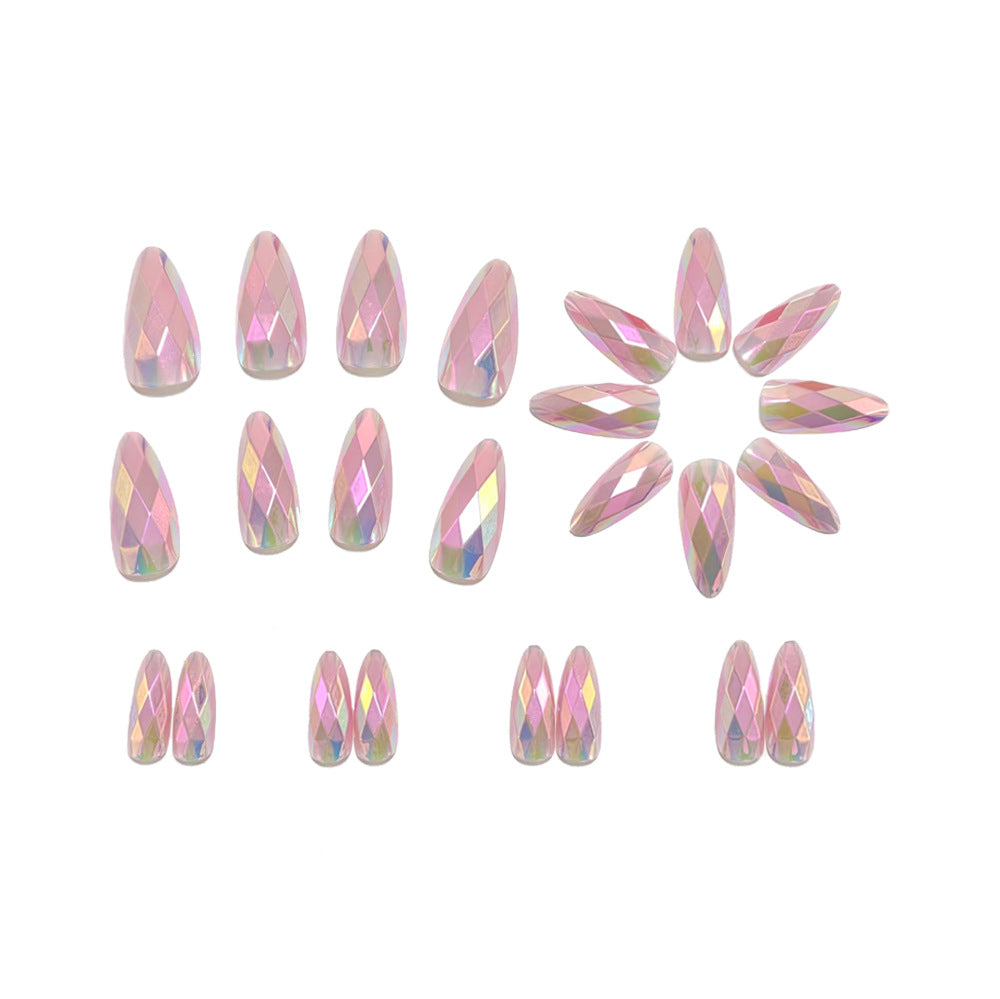 Shiny Artificial Nails in Modern Faceted Design Stornfield
