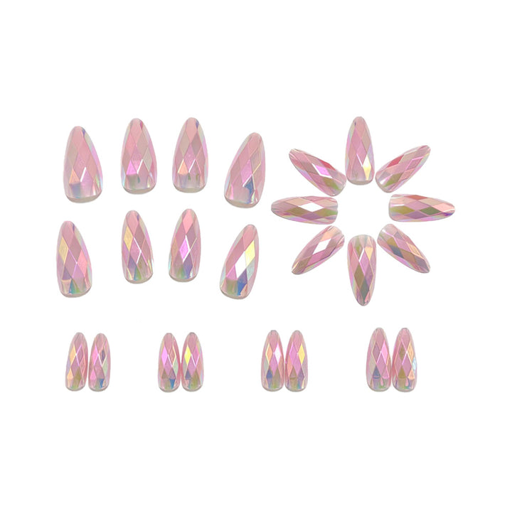 Shiny Artificial Nails in Modern Faceted Design Stornfield