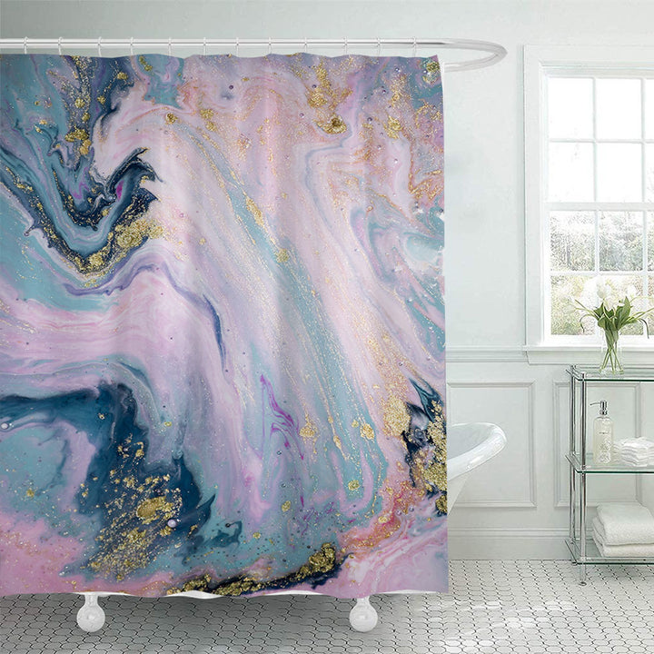 Artistic Marble Print Shower Curtain Stornfield