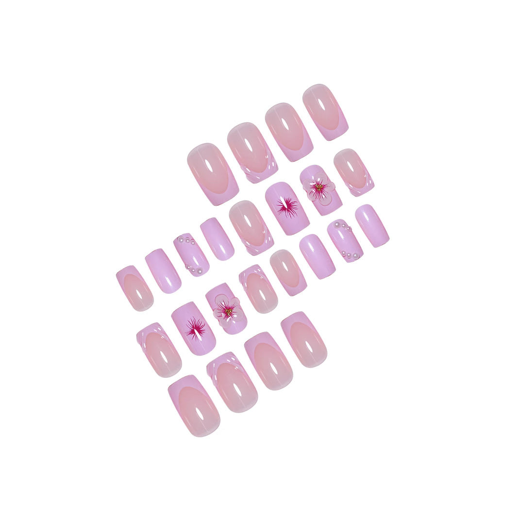 3D Floral Acrylic Nail Enhancements Stornfield