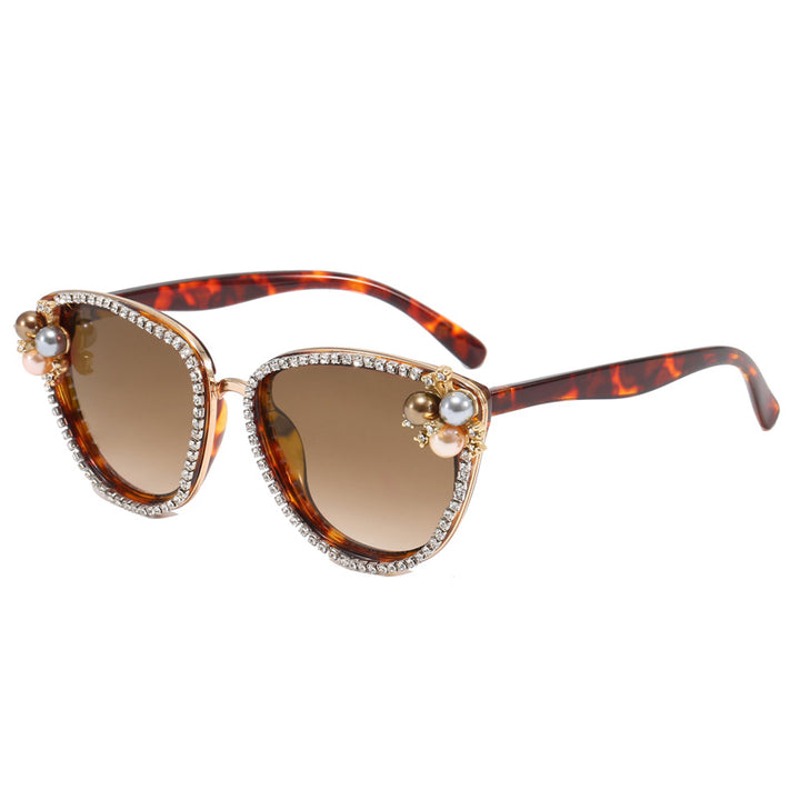 Ladies glamorous sunglasses with pearl and crystal decoration Stornfield