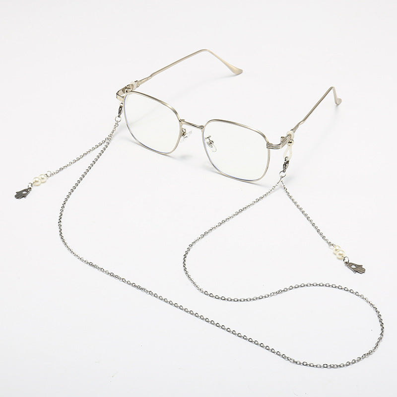 Chic Square Frame Glasses with Decorative Chain Stornfield
