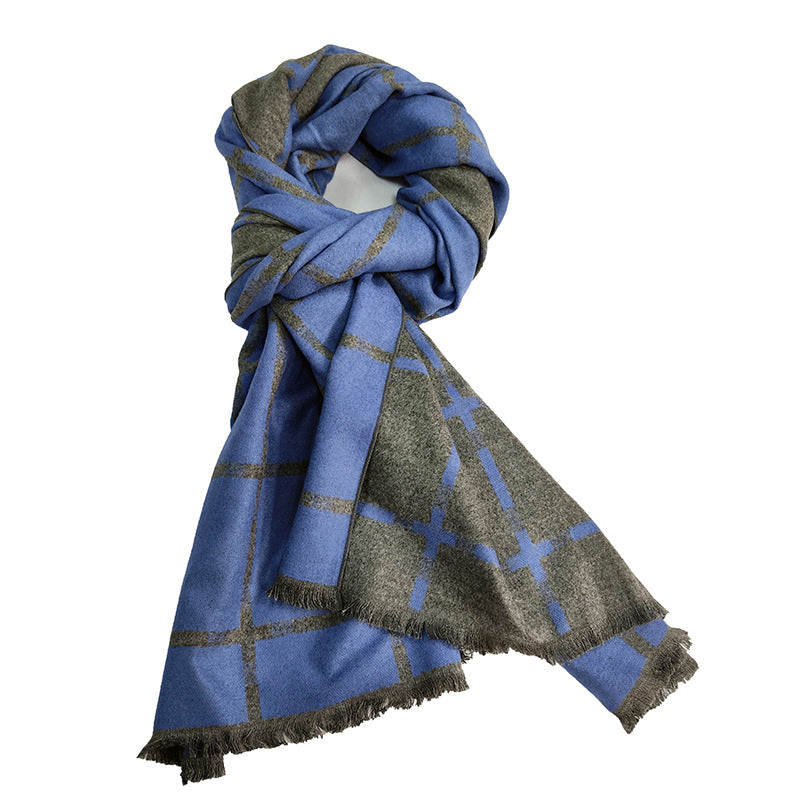 Women's Elegant and Warm Scarf with Modern Check Pattern Stornfield