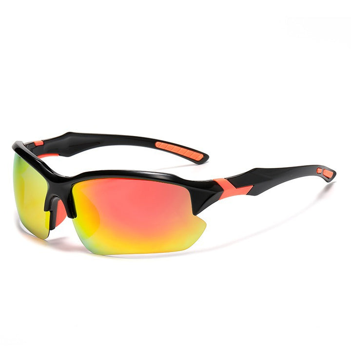 Unisex nan sporty performance sunglasses with semi-rim polarized UV protection anti-slip nose pads Stornfield
