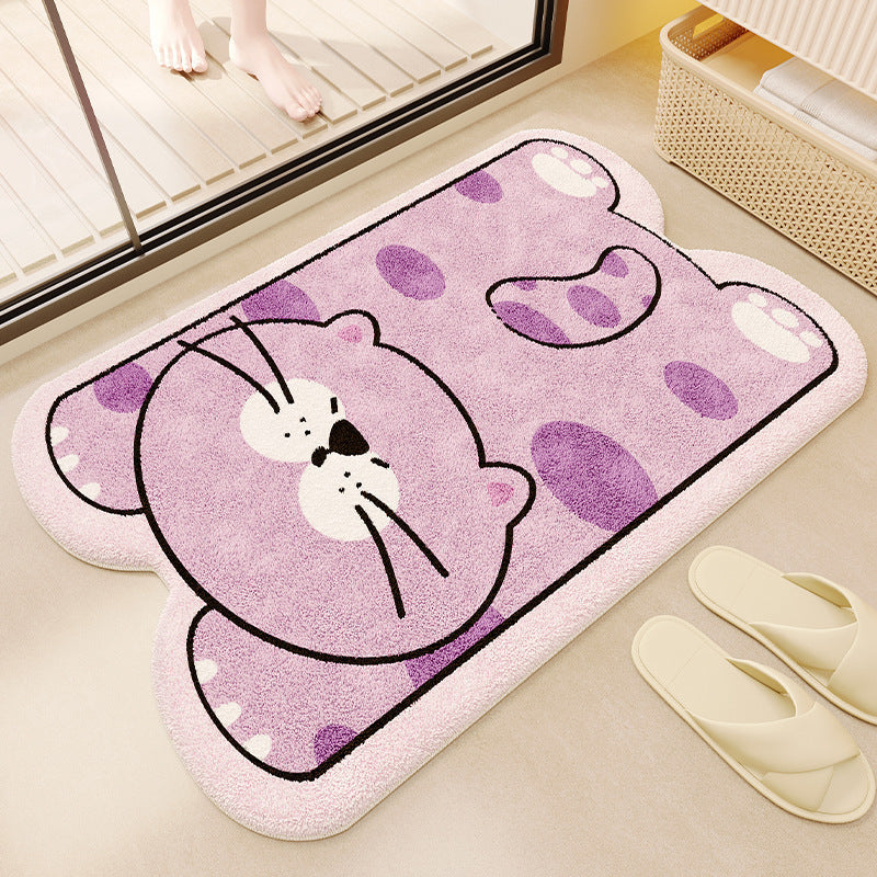 Plush Bear-Shaped Bath Mat