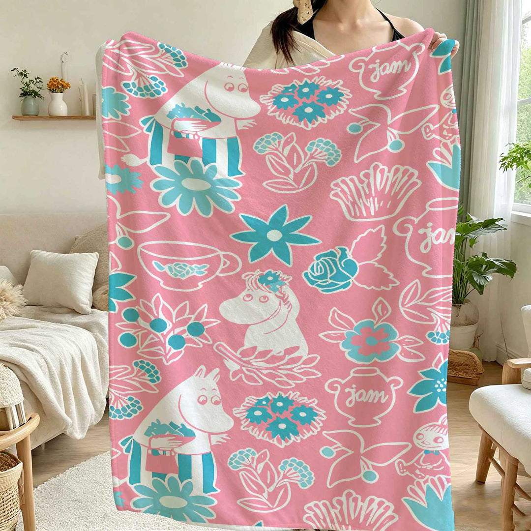 Cartoon-Themed Fleece Throw