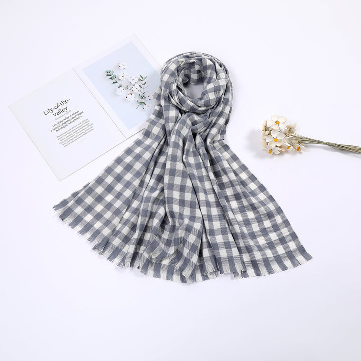 Ladies comfortable check scarf Stornfield