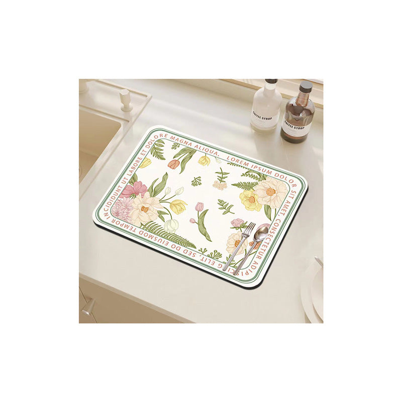 Floral Decorative Kitchen Mat Stornfield