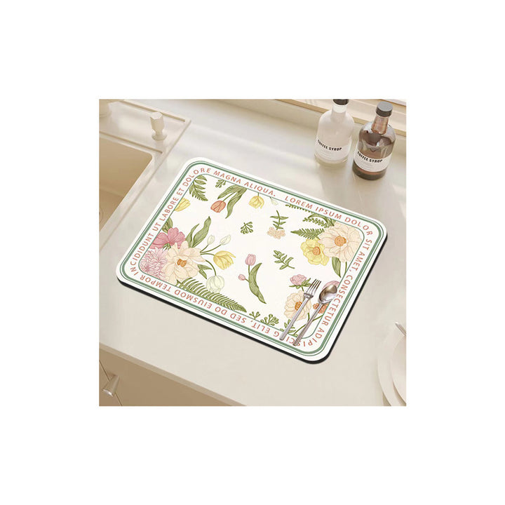 Floral Decorative Kitchen Mat Stornfield