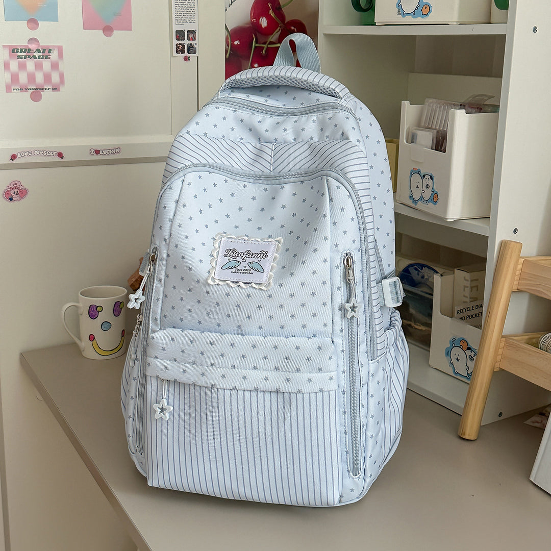 Whimsical Star-Embellished School Backpack Stornfield