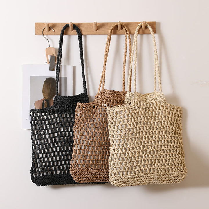 Handmade net tote bag made of natural material Stornfield