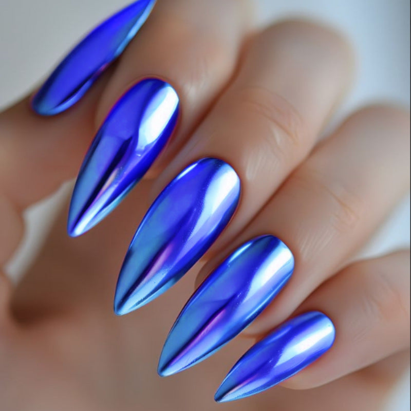 Elegant Glossy Almond-Shaped Press-On Nails Stornfield