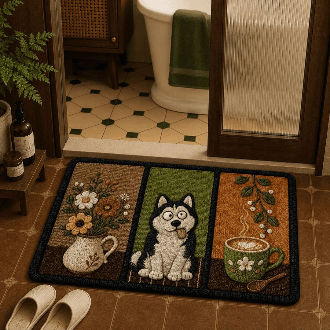 Decorative Dog-Themed Area Mat