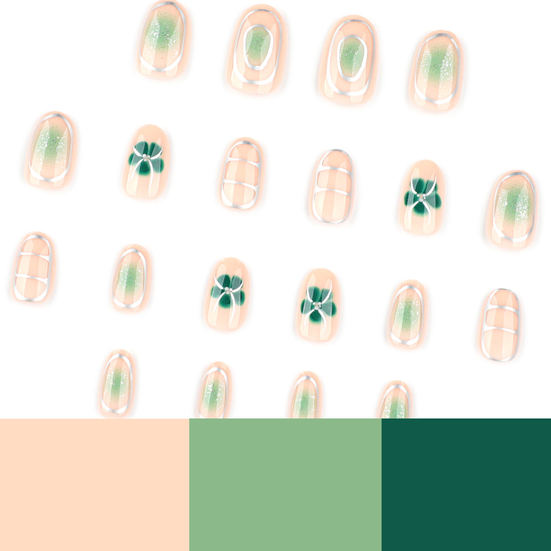 Elegant Nail Art with Floral Design Stornfield