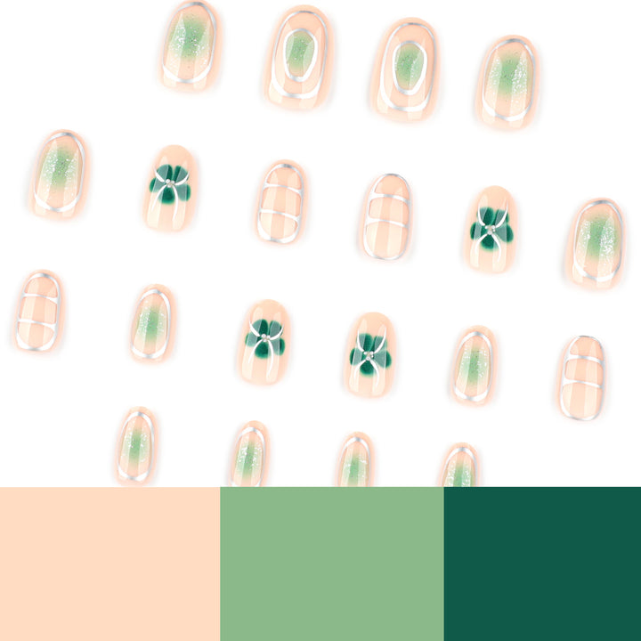 Elegant Nail Art with Floral Design Stornfield