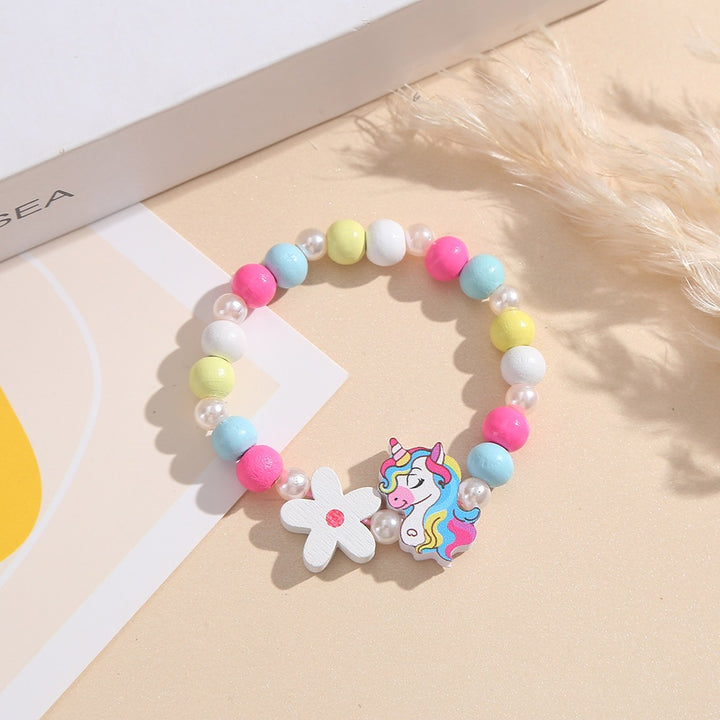 Playful children's bracelet with unicorn and flower motif Stornfield