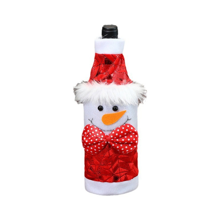 Decorative wine bottle cover in Santa Claus design Stornfield