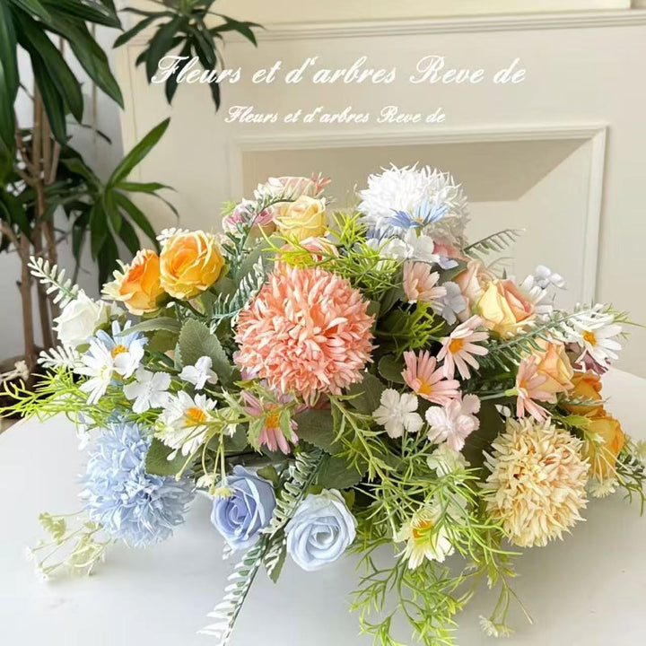 Lush Artificial Floral Centerpiece Arrangement