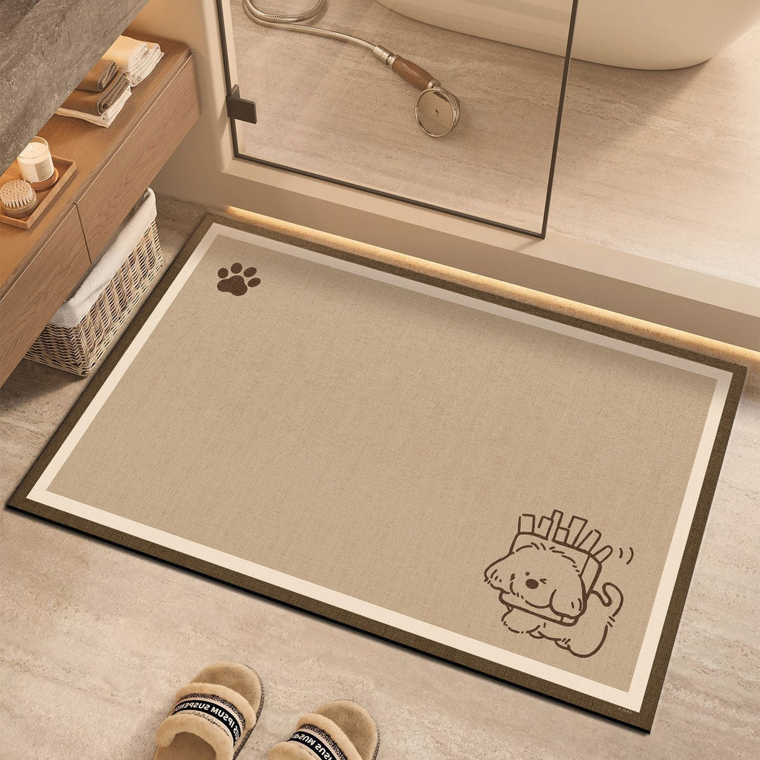 Cute Cartoon Dog-Themed Bath Mat