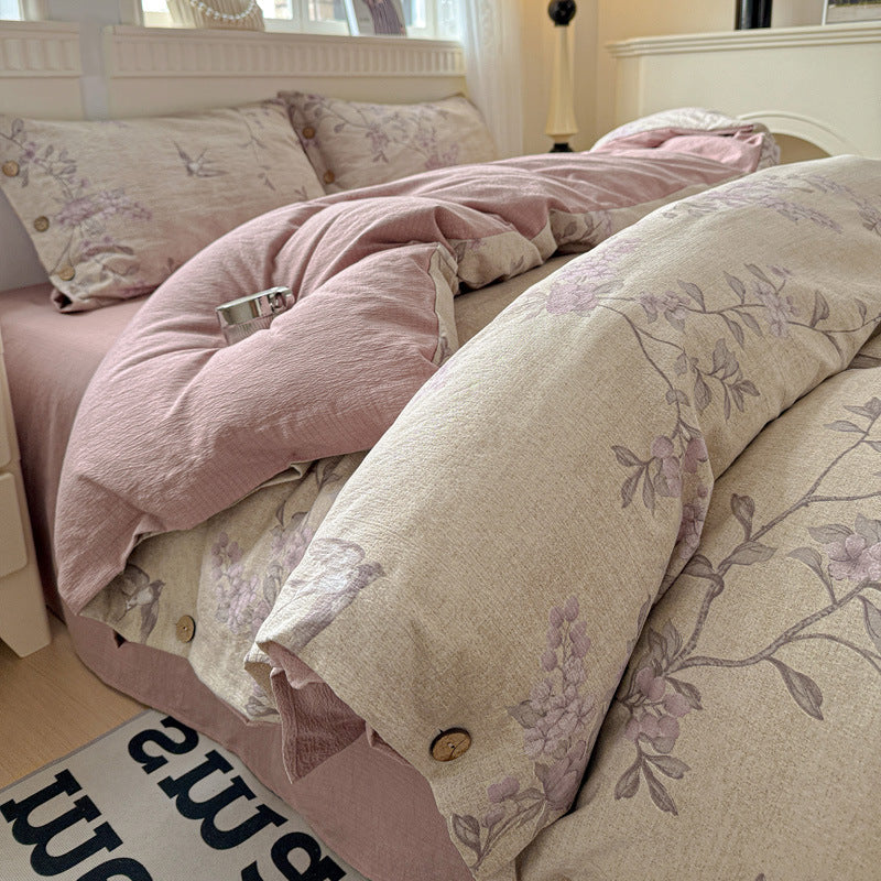 Floral Embroidered Bedding Set