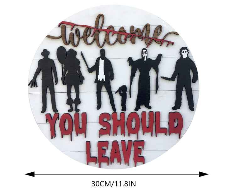 Halloween-Themed Wood Wall Decor