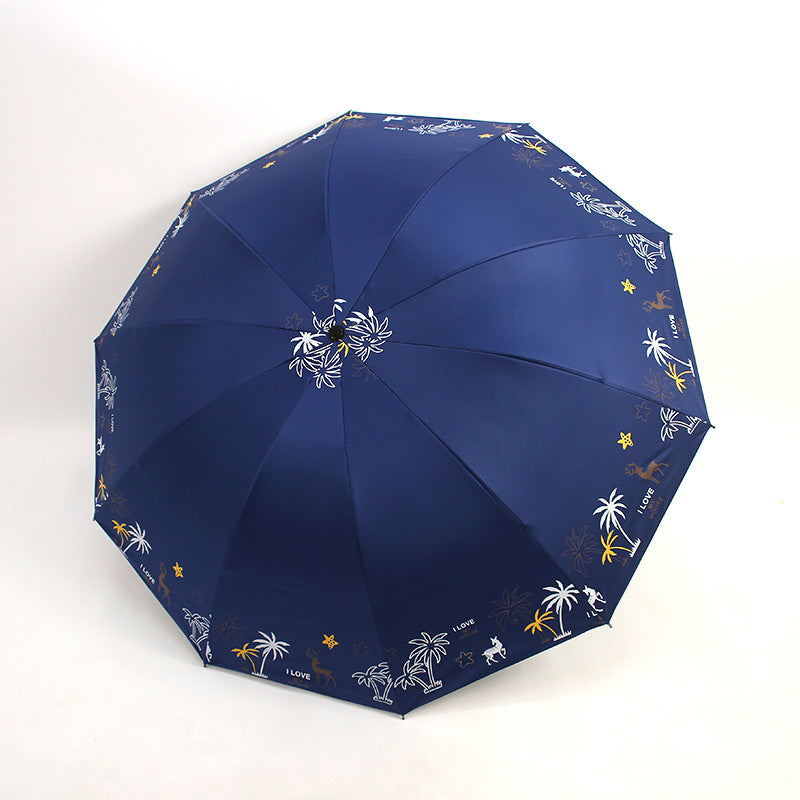 Women's Folding Umbrella with Animal Print Stornfield