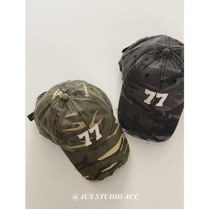 Women's Distressed Camouflage Baseball Cap Stornfield