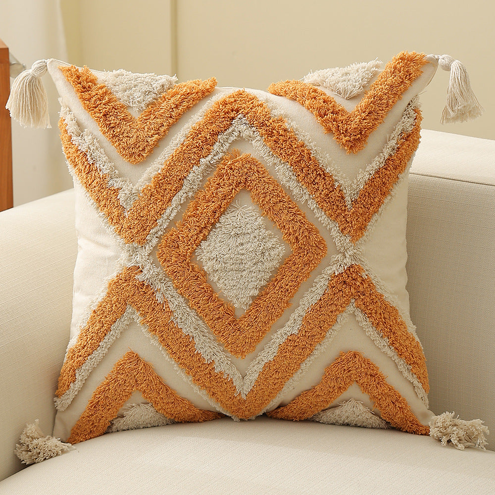 Square decorative pillow cover