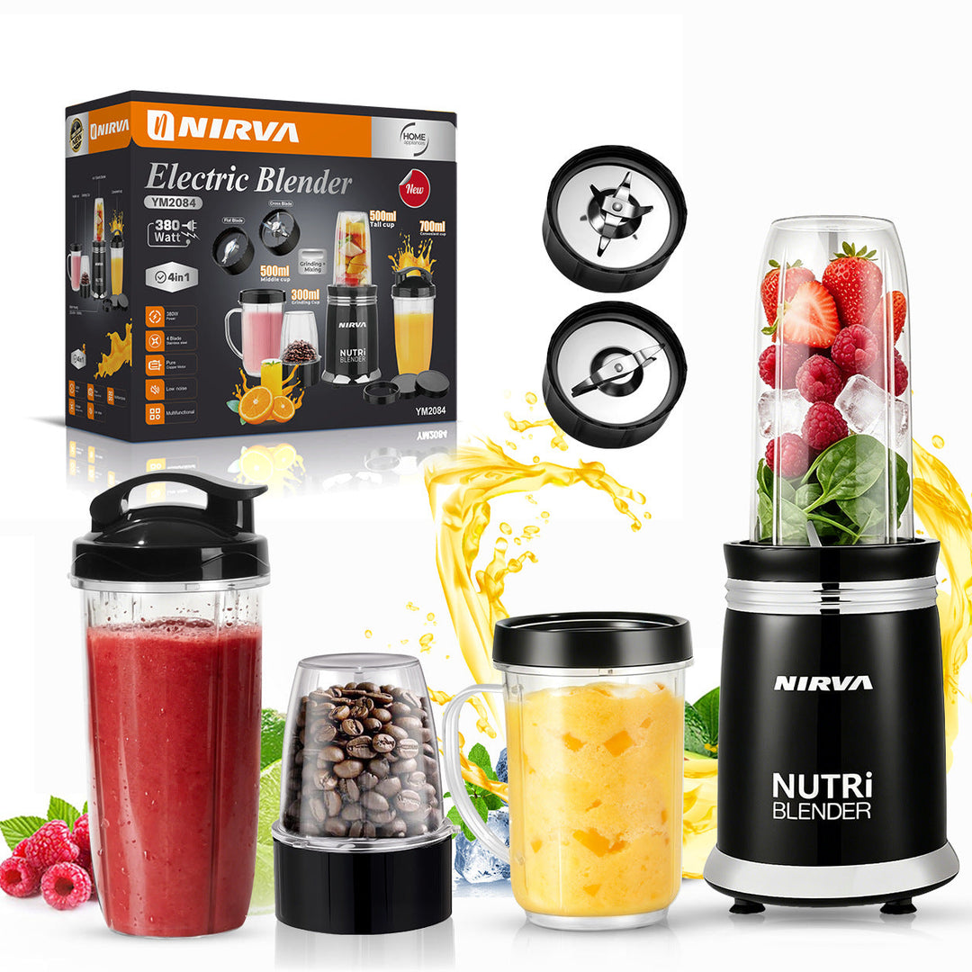 High-Power Multi-Functional Electric Blender with Chopper and Juicing Attachments Stornfield