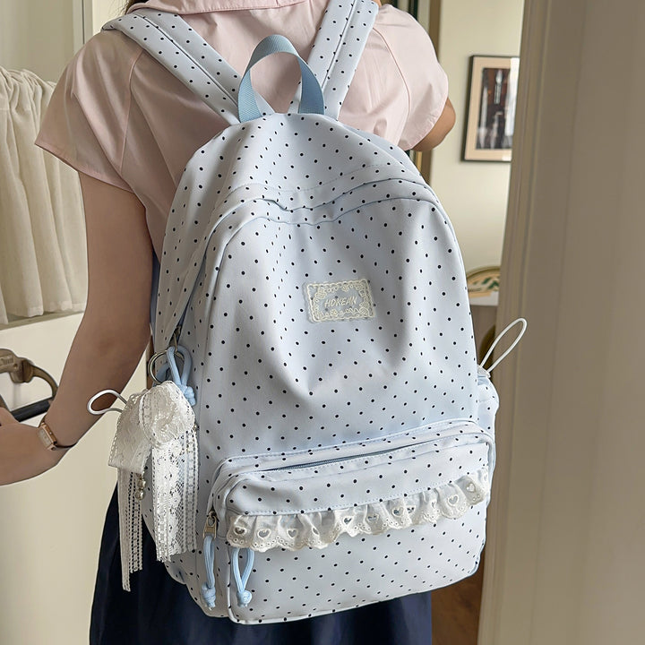 Charming Polka Dot Patterned Backpack Stornfield