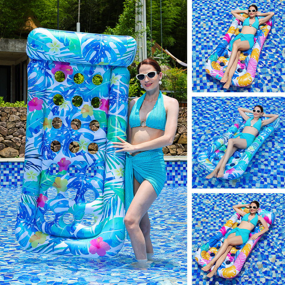 Women's Inflatable Swimming Lounge with Floral Design Stornfield