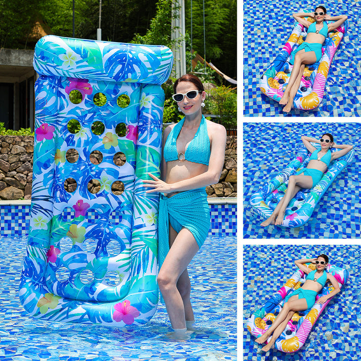 Women Inflatable Swimming Lounge with Floral Design Stornfield