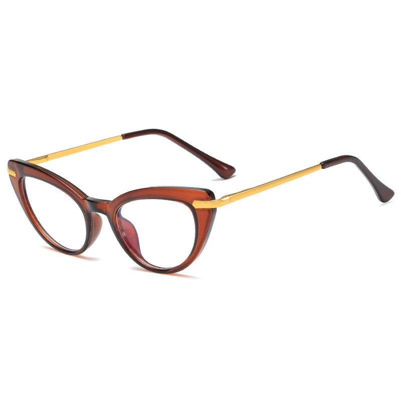 Women's Cat-Eye Sunglasses with Shiny Metal Frame Stornfield