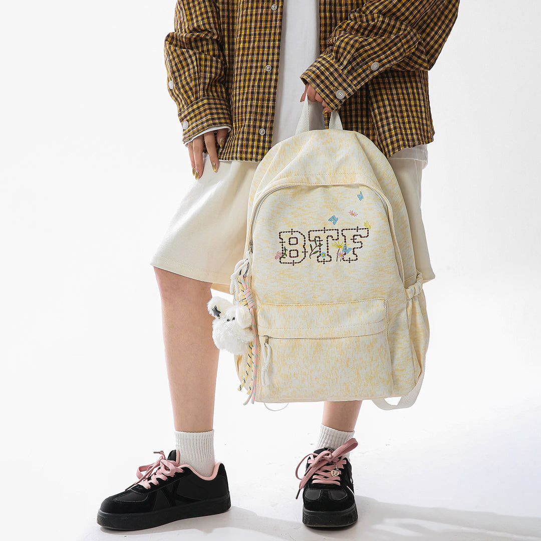 Embroidered Floral Casual Backpack Stornfield