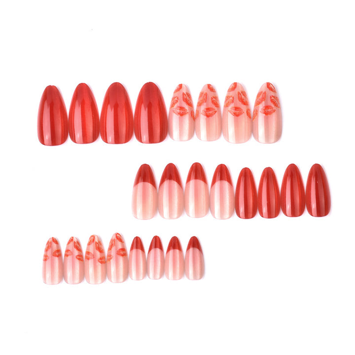 Artistic Kiss Print Press-On Nail Set