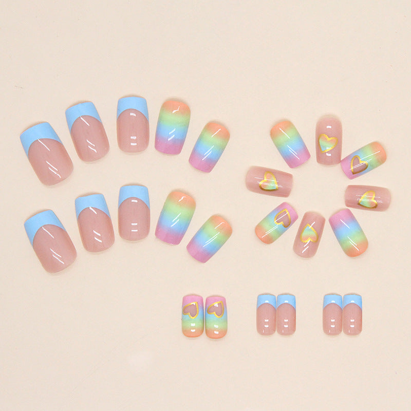 Artistic Heart-Themed Press-On Nail Designs Stornfield