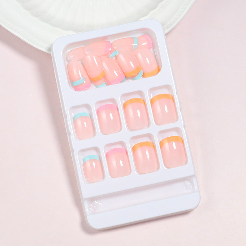 Premium Gradient French Tip Press-On Nail Set Stornfield