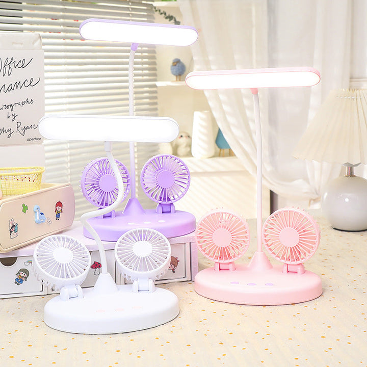 Women's multifunctional desk lamp with two integrated fans Stornfield