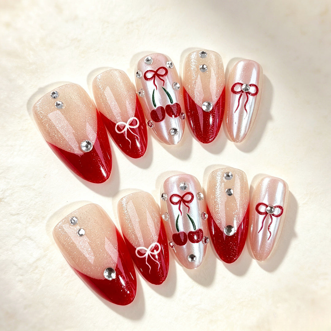 Elegant Decorative Press-On Nail Set