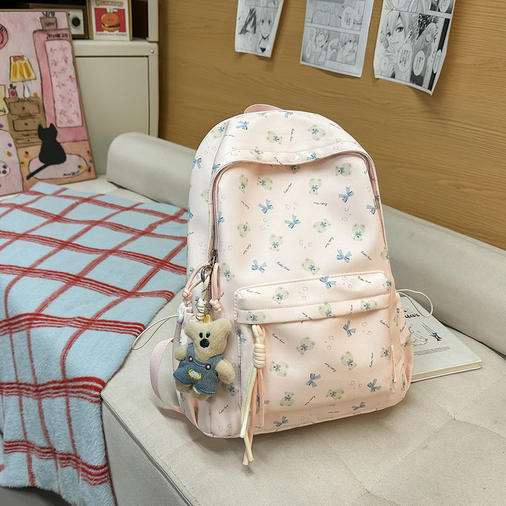 Charming Floral Print Backpack Stornfield