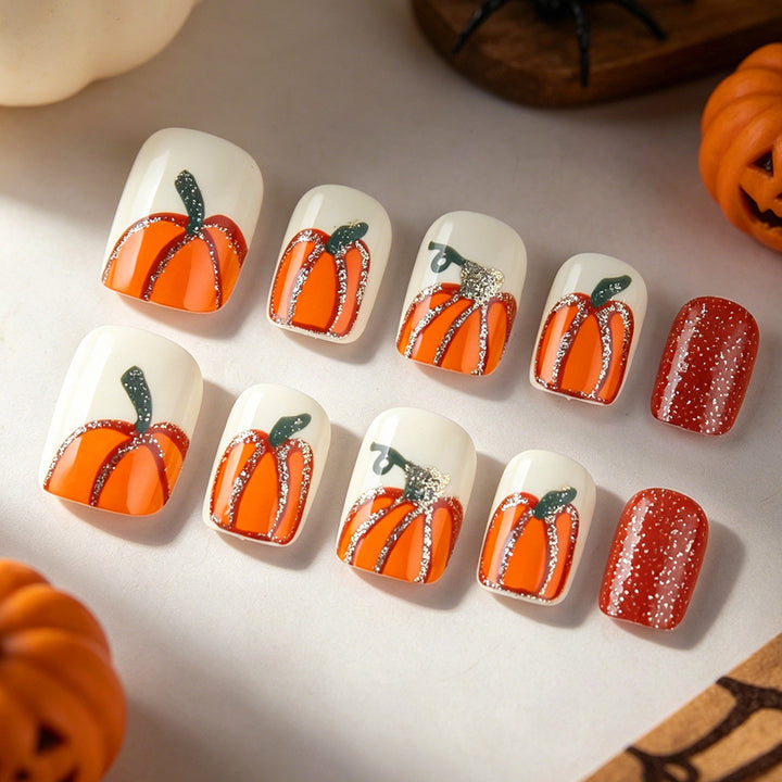 Pumpkin-Themed Nail Art Set Stornfield