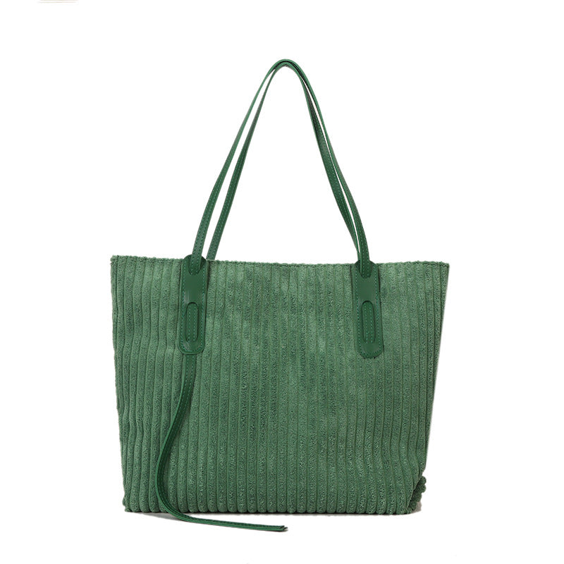 Textured Velour Tote Bag