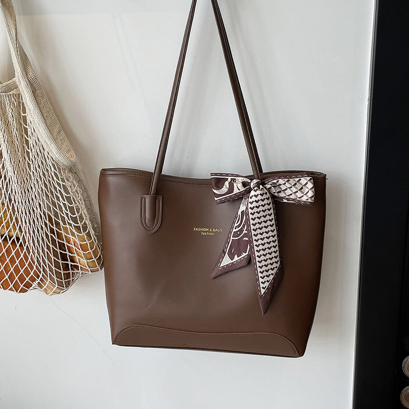 Elegant Bow-Accent Tote Bag