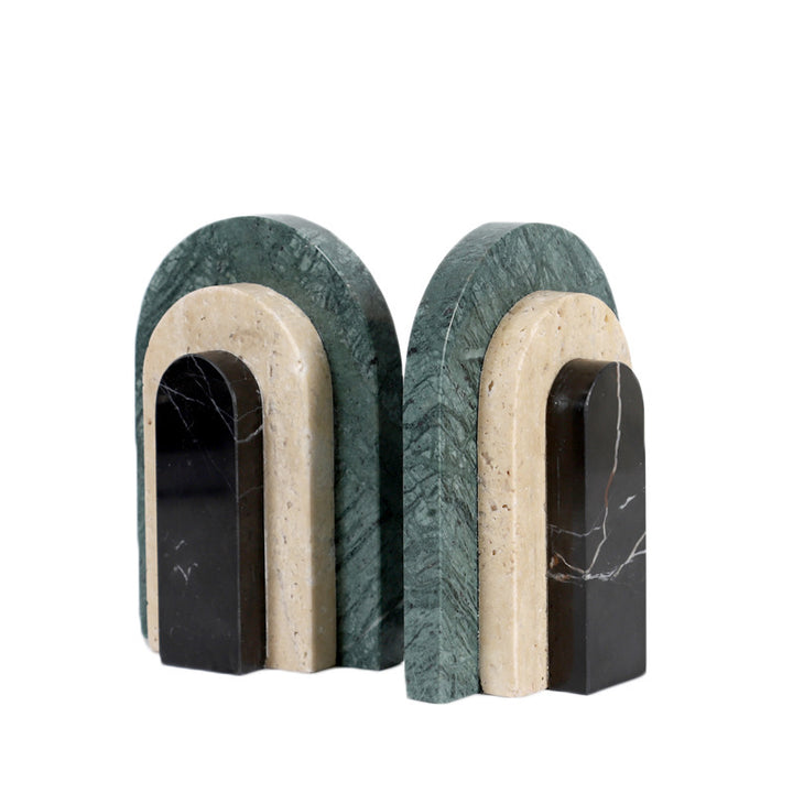 Artistic Marble Bookends