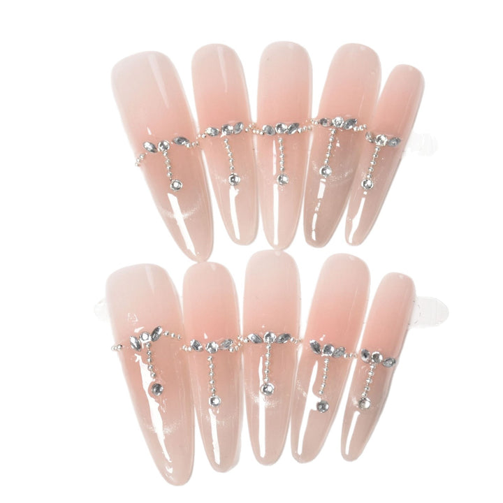 Elegant Rhinestone-Accented Press-On Nails Stornfield