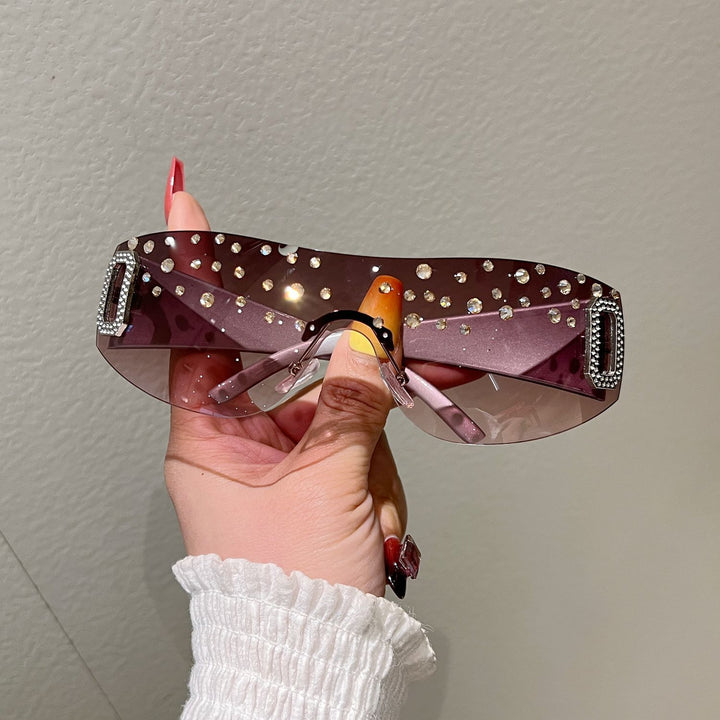 Women's sporty ski goggles with rhinestone decorated frame Stornfield