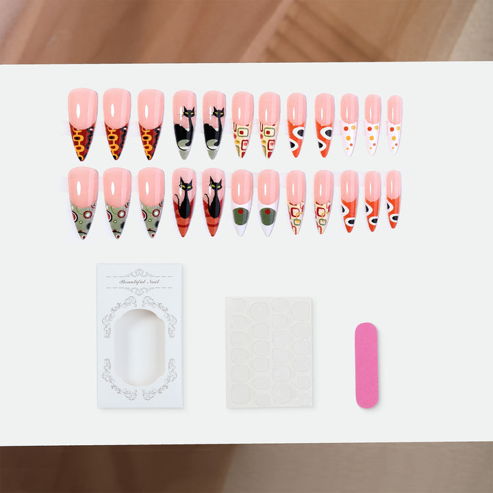 Art nail set with artistic designs Stornfield
