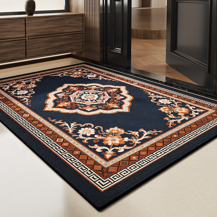 Vintage Floral Design Area Rug