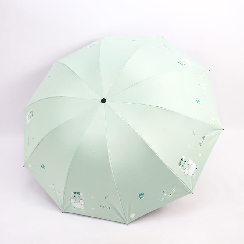 Ladies folding umbrella with cute panda design Stornfield