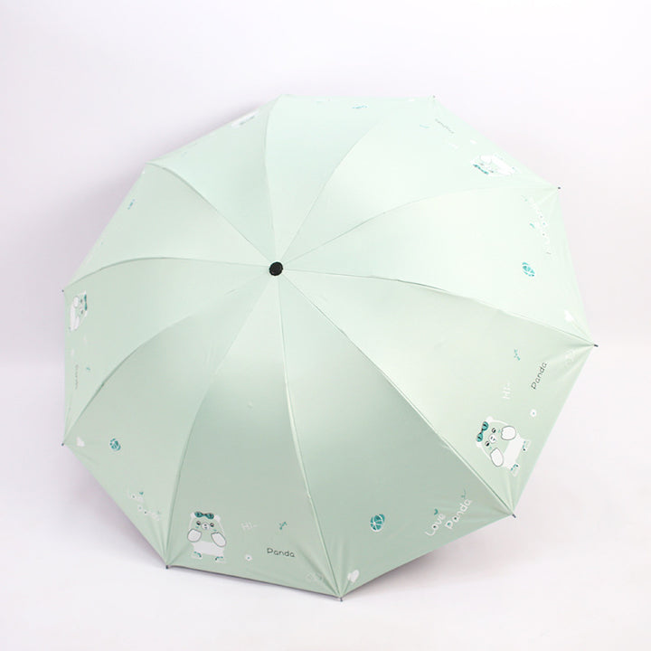 Ladies folding umbrella with cute panda design Stornfield